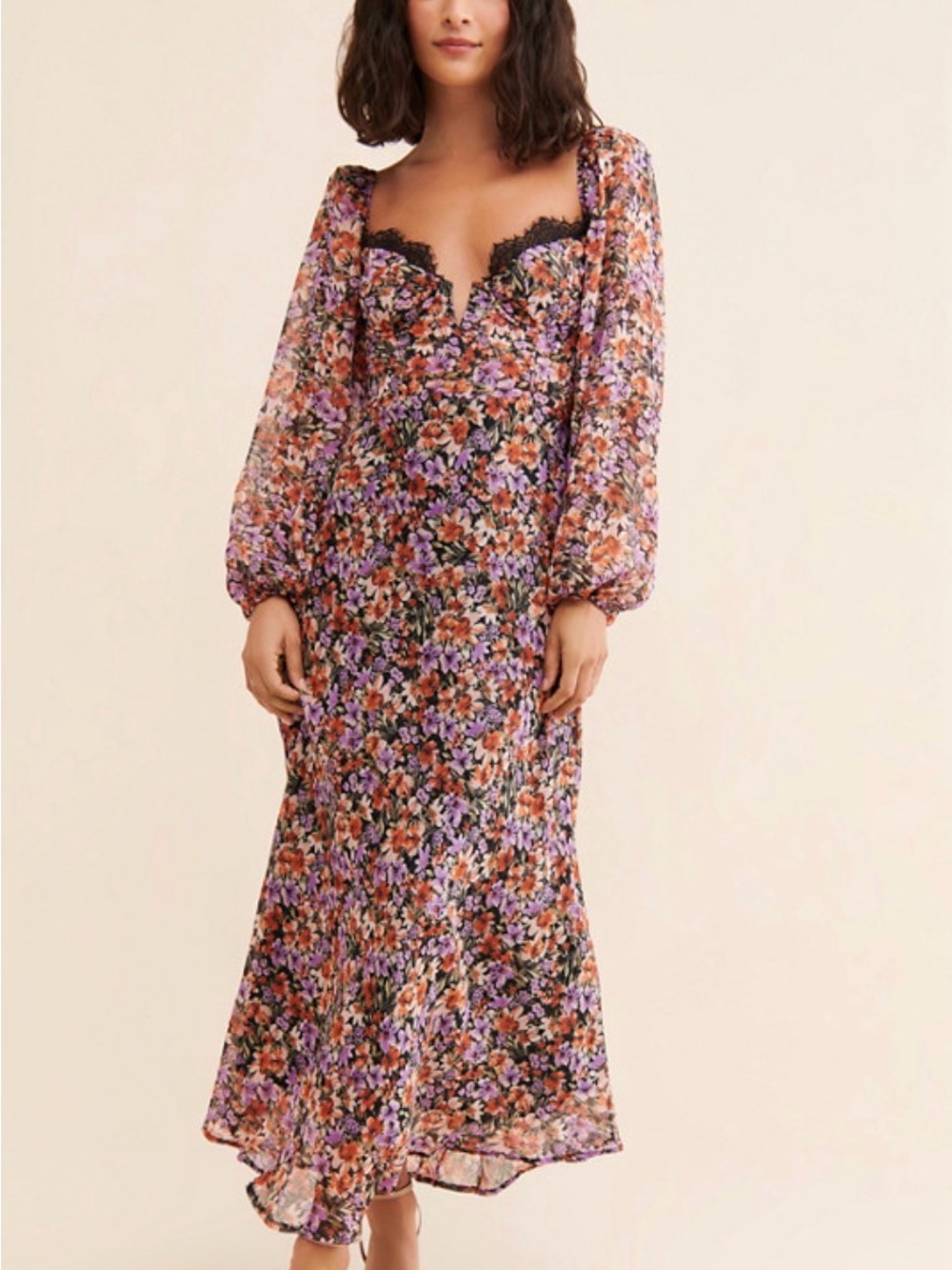 ASTR the label Sylvie Floral Maxi Dress Size Medium